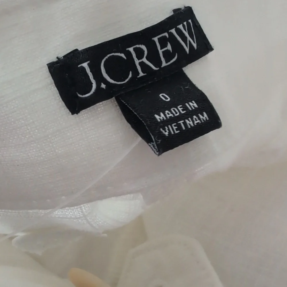 NWT J. Crew Seaside Cargo Linen Pants Size 0 - Picture 6 of 9